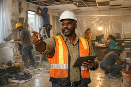 Chantier de renovation de locaux professionnels occupes en Martinique avec coordination multi-corps detat de taille Medium