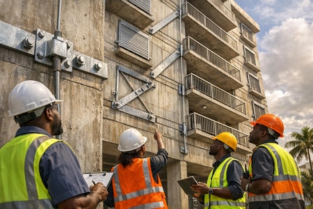 Réglementation bâtiment Martinique normes parasismiques et paracycloniques pour immeuble collectif
