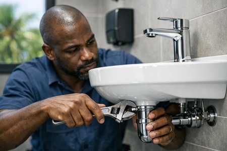Rénovation de sanitaires de locaux professionnels en Martinique