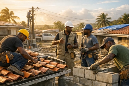ALGERBAT entreprise generale multi corps d état pour travaux post cyclone en Martinique