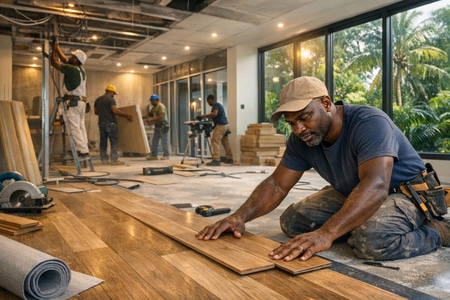 Rénovation de locaux professionnels en Martinique par artisan local multi corps d état