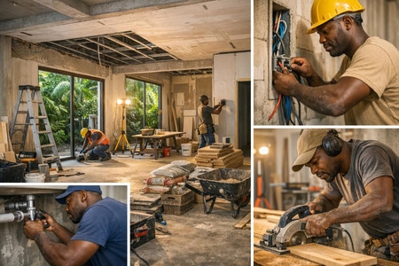 Rénovation locaux professionnels Martinique par entreprise generale du batiment