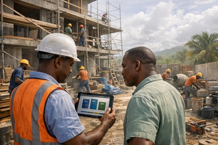Suivi de chantier et services client en Martinique pour travaux multi-corps d etat taille medium