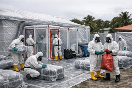 Chantier projet maison neuve Martinique avec entreprise certifiée amiante SS4