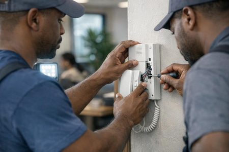 Interphone audio Martinique rénovation de locaux professionnels en site occupé