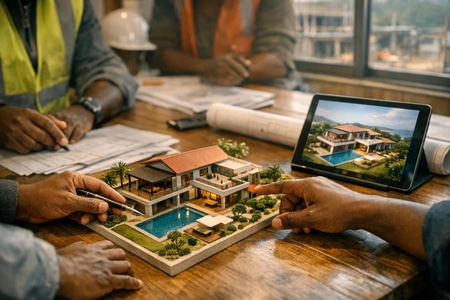 Planification projet maison neuve Martinique avec coordination multi-corps d état