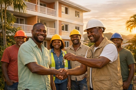 Réception chantier bâtiment collectif Martinique et satisfaction client medium