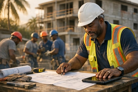 Entreprise générale du bâtiment en Martinique multi corps d état pour locaux professionnels et immeubles collectifs