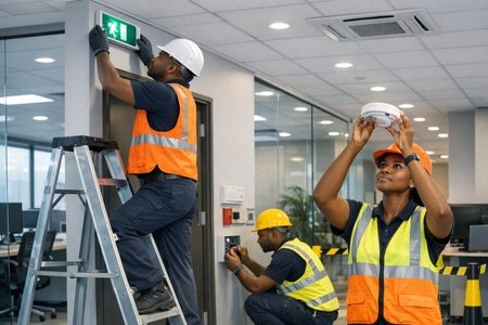 Travaux sécurité maison Martinique dans locaux professionnels avec mise en conformité sécurisée